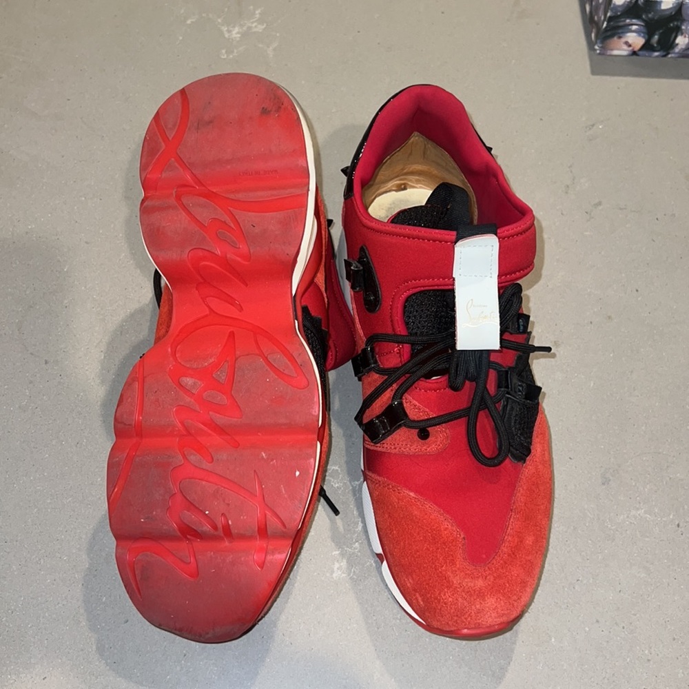 CHRISTIAN LOUBOUTIN RED RUNNER sz13 - Picture 10 of 12